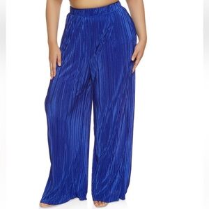 Blue Rhythm Boutique Palazzo Pants Size XL Plisse Pleated X-Large